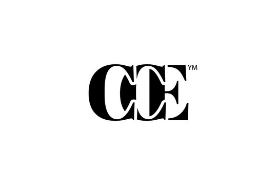 CCE Logo Branding Letter. Vector graphic design. Useful as app icon, alphabet combination, clip-art, and etc.
