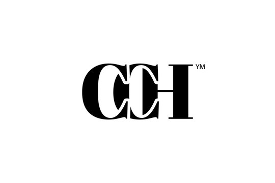 CCH Logo Branding Letter. Vector graphic design. Useful as app icon, alphabet combination, clip-art, and etc.