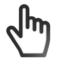 Obraz premium Hand Cursor Isolated