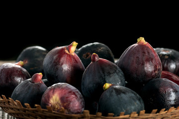 Figs in a wicker bowl