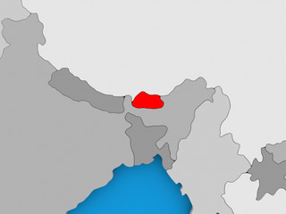 Map of Bhutan
