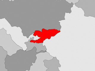 Map of Kyrgyzstan