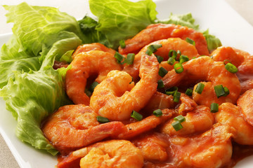 エビチリ　干烧虾仁　Shrimp with Chili Sauce