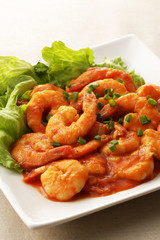 エビチリ　干烧虾仁　Shrimp with Chili Sauce