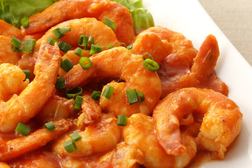 エビチリ　干烧虾仁　Shrimp with Chili Sauce