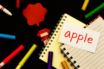 English; Learning New Language with Handwritten Flash Cards. Translation; Apple