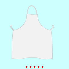 Kitchen apron it is icon .