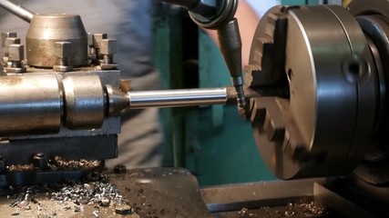 Measuring parts and machining on a lathe