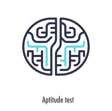 Aptitude test thin line icon. vector symbol