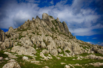 Tulove grede, part of Velebit mountain in Croatia, landscape