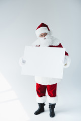 santa with blank banner