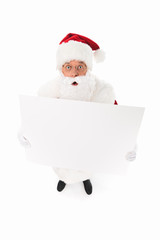 santa claus with blank card