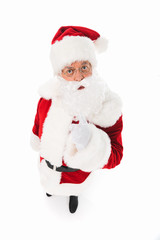 santa claus pointing with finger