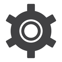 Gear or cog icon vector, filled flat sign, solid pictogram isolated on white. Symbol, logo illustration. Pixel perfect graphics