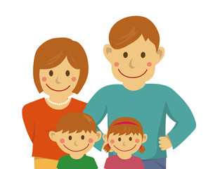 Family illustration (image) / from the waist up 