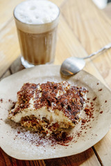 Tiramisu and coffee