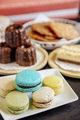 Canele chocolate and Macarons