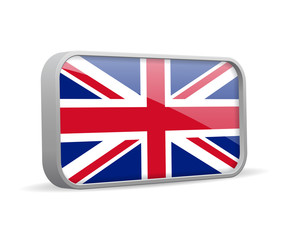 Vector isolated Great Britain flag sign.
