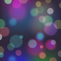 Festive background with bokeh defocused lights