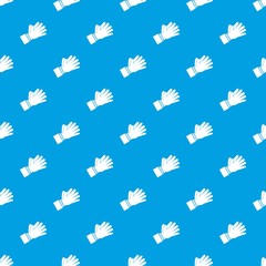 Clapping applauding hands pattern seamless blue