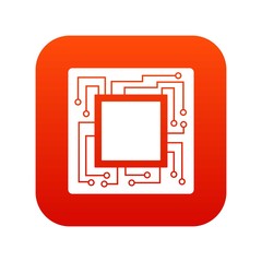 Microchip icon digital red