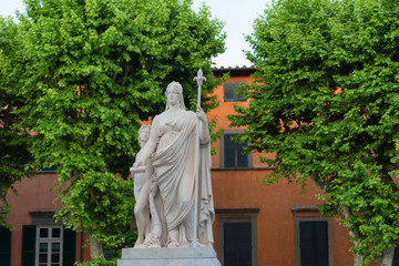 Piazza Napoleone (Napoleone square) in Lucca, Tuscany, Italy