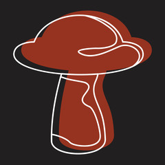 Brown mushroom icon vector illustration for design and web isolated