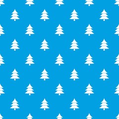 Fir tree pattern seamless blue