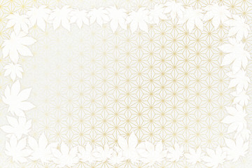 白い紅葉と和柄和紙