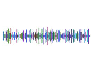 Sound wave. Isolated on white background.Vector colorful illustration.