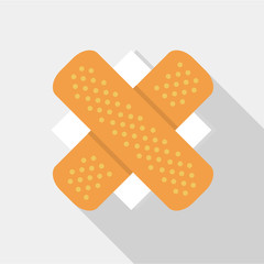 Patch medical icon, flat style