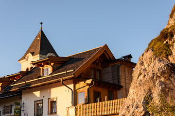 Sunset on Mount Lussari.