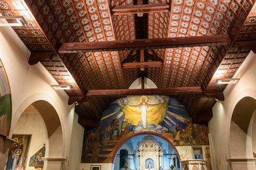 Obraz premium Interior of the shrine of Monte Lussari.