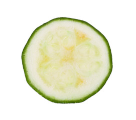 green zucchini vegetables isolated on white background