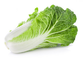fresh chinese cabbage on a white background