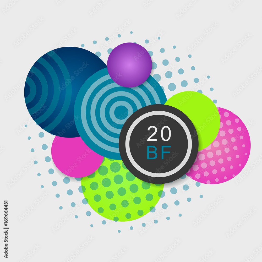 Poster colorful beautiful balls on light background / conceptual vector design