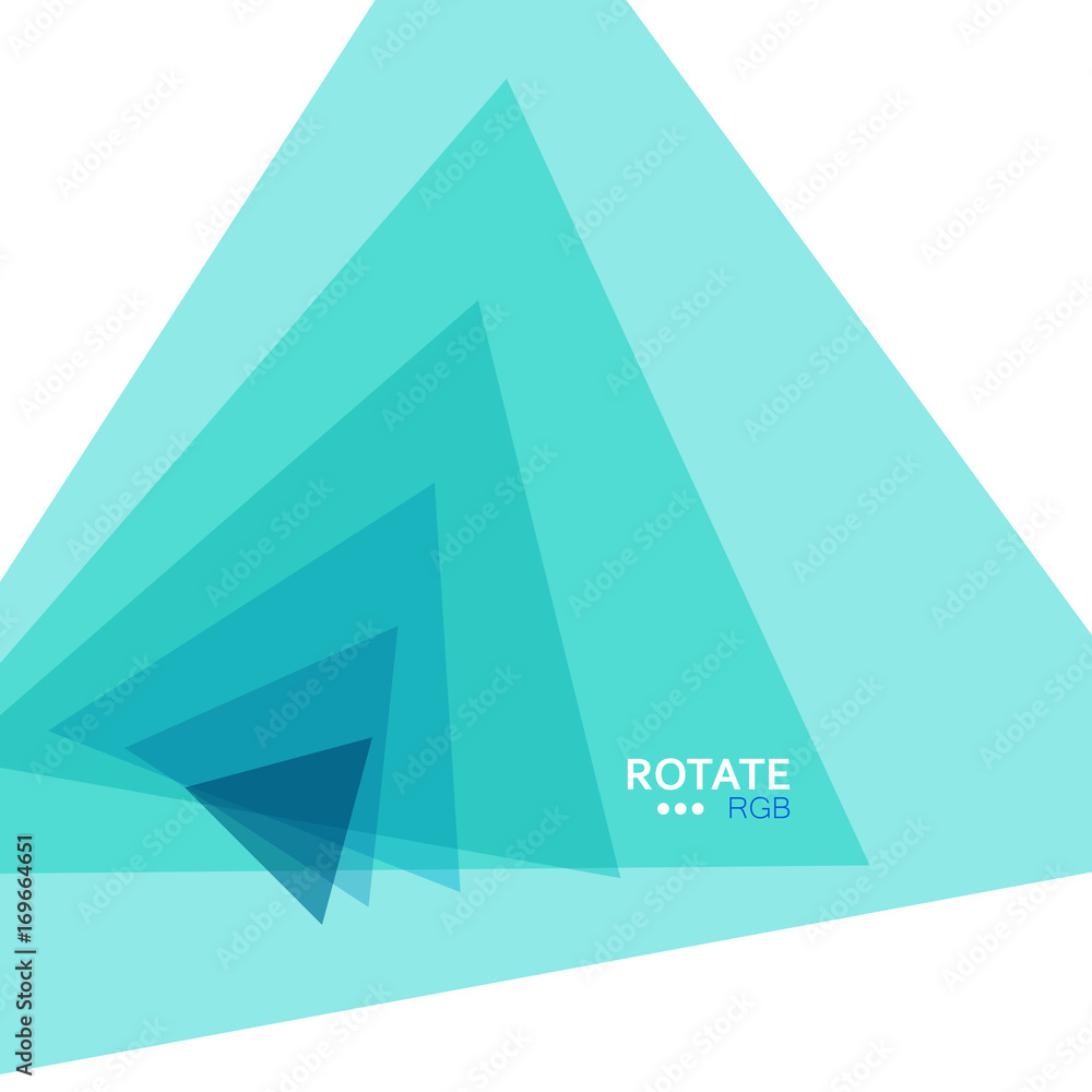 Aufkleber set triangle rotate design element / vector illustration
