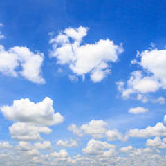 Plakat Clouds with blue sky background.
