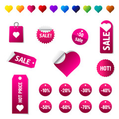 Sale and promotion tag collection Vector illustration eps 10
