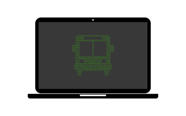 Hacker Laptop Autobus