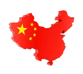 Map of China Isolated