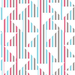 White triangles, colored background, seamless pattern, vector art - 169668490