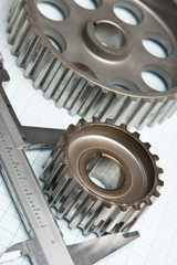 gears and caliper