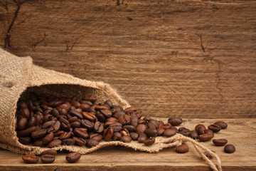 coffee beans in a bag