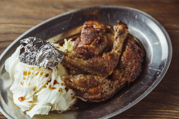 barbecue chicken leg