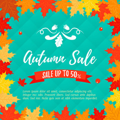 Autumn sale retail template, promotion, advertising