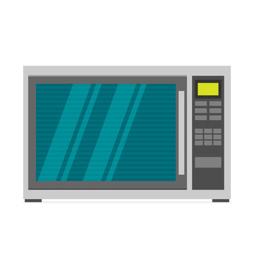 microwave icon in flat style vector