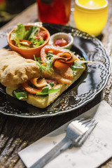 sandwich and salad