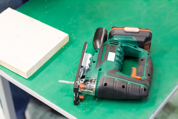 electric fretsaw on a table