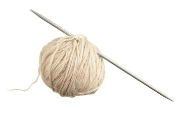 ball of wool and knitting needles